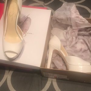 Beautiful white Jessica Simpson heels